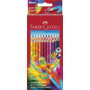 Farebné ceruzky, sada, trojhranný tvar, FABER CASTELL Papagáj, 24 rôznych farieb
