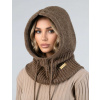Lema Zimný dámsky kapucňový nákrčník 2v1 – módna balaclava (viac farieb) Farba: Fango, Veľkosť: UNI