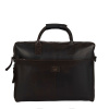 Pánska kožená taška na notebook tmavo hnedá - Mustang William hnedá