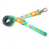 Max&Molly Short Leash Ducklings - farebné mestské vodítko pre psa, kačací vzor, 120 cm - S