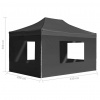 vidaXL Profesionálny skladací stan+steny, hliník 4,5x3 m, antracit - Antracitová - 168666-102986