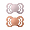 BIBS Supreme symetrické cumlíky z prírodného kaučuku 2ks - veľkosť 1 - Pink Plum / Peach