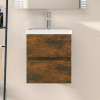 vidaXL Umývadlová skrinka dymový dub 41x38,5x45 cm spracované drevo - Hnedá - 174737-108990