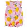 CARTERS CARTER'S Overal letný krátky rukáv Purple Lemon dievča NB/ veľ. 56