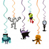 Visiace špirály Halloween Monsters 6ks 85cm