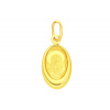 Zlatý oválny prívesok s Pannou Máriou