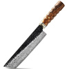 IZMAEL Damaškový kuchynský nôž Kenichi Nakiri/Hnedá 17.6 cm