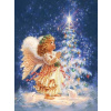 Diamantové malování Norimpex 40x30 cm Andílek u vánočního stromečku