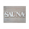 LYMFY | Nápis Sauna 20cm frézovaný 2 s dierkami | prírodné drevo