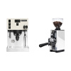 Rancilio Silvia PRO X, white + Eureka Mignon Libra 65 All Purpose, CR white