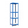 Policový regál Trestles RH 2000x600x300, nosnosť 1400 kg, 4 police Farba: modrá, Typ police: biela MDF 5 mm