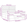 vidaXL Boxspring posteľ s matracom a lavicou krémová 180x200 cm tkanina - Béžová - 275952-292685