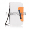 Kožený obal Samsung Galaxy S III Mini – Textured Wallet – biela