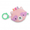 INGENUITY Hračka senzorická na C krúžku Crinklet™ mýval Deni 0m+