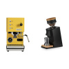 Profitec GO, yellow + Eureka Mignon Single Dose, Black & Oak