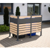 Westmann Box 2 kovový box na odpadkové koše 2x 240l, imitácia dreva