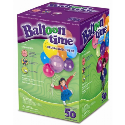 Hélium do balónov - Balloonkit - Balloon Time 50 fľaša s balónmi