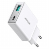 JOYROOM JR-TCF14 rýchlonabíjací adaptér s portami USB-C / USB-A - 20W - biely - možnosť vrátiť tovar ZADARMO do 30tich dní