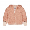 DIRKJE Mikina na zips s kapucňou prechodná Sherpa ružová dievča veľ.68 Q52426-31-068