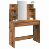 vidaXL toaletný stolík so zrkadlom Old Wood 96x39x142 cm 857011