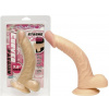 Ohnuté dildo prírodnej farby