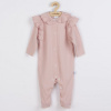 Dojčenský bavlnený overal STRIPES ružový, od značky NEW BABY 86 (12-18m)