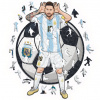 ARGENTINA Drevené puzzle Lionel Messi, Argentína, 150 ks