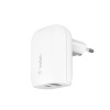 AppleMix BELKIN 25W nabíjačka - USB-A (12W) + USB-C (25W) - rýchle nabíjanie - biela