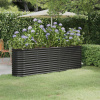 VidaXL Kvetináč plast sivý 224x40x68 cm