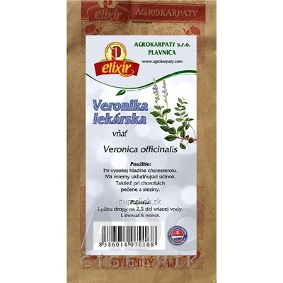 AGROKARPATY VERONIKA LEKÁRSKA vňať bylinný čaj 1x30 g, 8586014070168