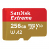 SanDisk Extreme microSDXC 256 GB + SD Adapter 190 MB/s and 130 MB/s Read/Write A2 C10 V30 UHS-I U3 - SANDISK 121587