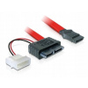 Delock SATA - SATA Slimline + Molex, 0.3 m, červený (84390)