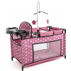 Bayer Design Multifunkční postýlka pro panenky ružová/sivá