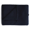 Mushie pletená detská deka z organickej bavlny Bodkovaná Dark navy