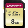 Transcend 500S - Flash pamäť - 8 GB - UHS-I U1 / Class10 - SDHC UHS-I