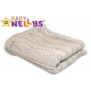 Háčkovaná dečka Baby Nellys ® - béžová Baby Nellys