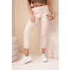 Kesi Włoski Dámske jeansové Skinny nohavice s vysokým pásom a opaskom M.sara béžové Farba: Béžový, Rozmer: l Kód produktu: BF1528-59