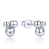 MINET Elegantné strieborné náušnice s guľôčkami JMAS0305SE00