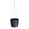 Prosperplast Květináč RATO ROUND W 25,6 cm závěsný antracit