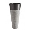 Voľne stojace kamenné umývadlo Pedestal Hammered Black