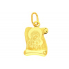 Zlatý náboženský prívesok s Pannou Máriou