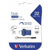 USB kľúč, 32GB, USB 3.0+USB-C adapter, VERBATIM 