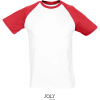 SOL's Collection Tričko Funky, 2-barevné raglánové, krátký rukáv, pánské COT25119090303-white/red L Bílá/červená