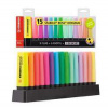 Zvýrazňovač STABILO BOSS ORIGINAL - 15 ks deskset - 9 neónových a 6 pastelových farieb