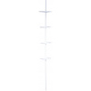 Ridder Teleskopická polica rohová 130 – 260 cm, 4 poschodová, biela, 11081601