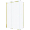 Mexen Omega výsuvná sprchová kabína 110 x 70 cm, priehľadná, zlatá - 825-110-070-50-00