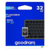 Goodram USB flash disk, USB 2.0, 32GB, UPI2, čierny, UPI2-0320K0R11, USB A, s krytkou