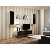 Obývacia stena Vigo 7 (biela/čierny lesk)