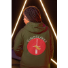 GG-God.sk Mikina Kingslayer Dámska Farba: Zelená (Olive), Veľkosť: XXL, Grafika: Vzadu (Back)
