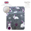 DRYBED Premium Vet Bed Zajačiky Bunnies šedý 150 x 100 cm